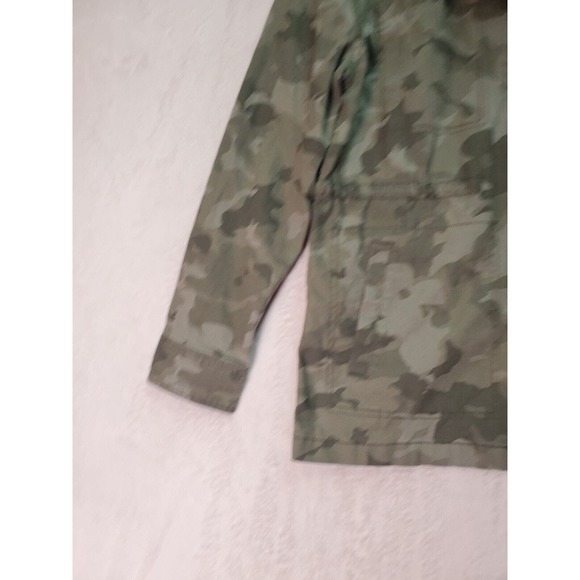 Old Navy‎ Jacket Womens Small Green Camo Print Long Sleeve Collared Button Front - Picture 6 of 10